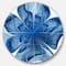 Designart - Blue Fractal Flower with Large Petals' Floral Metal Circle Wall Art